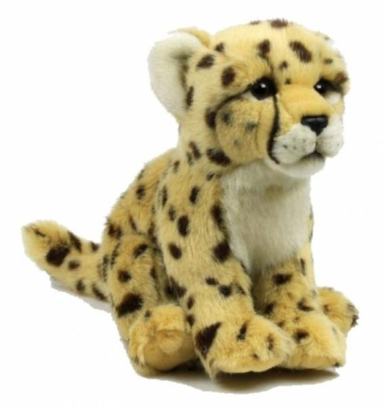 Peluche Guépard Teddy Hermann - Animal Sauvage 26 Cm, Brun Et Noir, Neuve