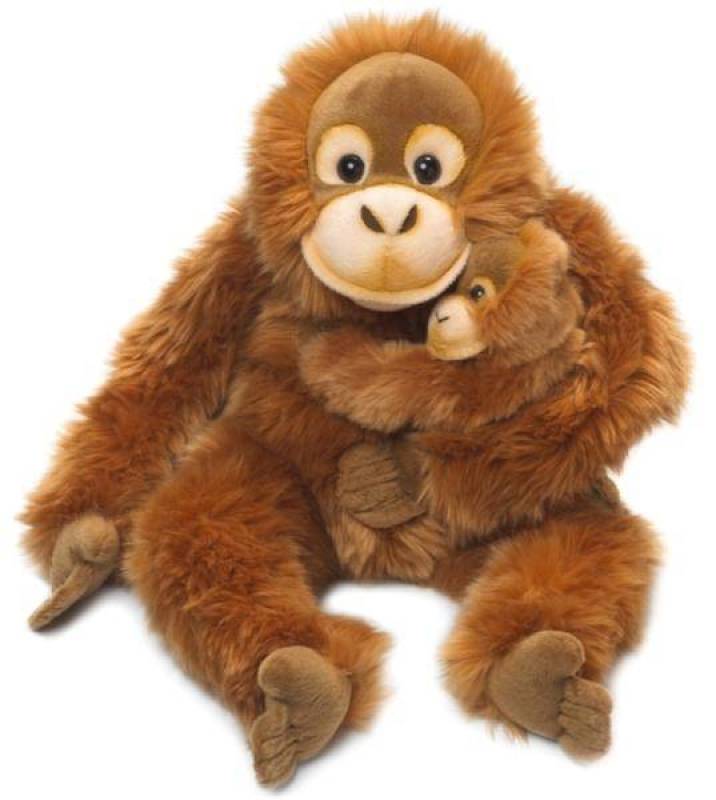 WWF Peluche Maman Orang Outang avec Bébé - 25 cm WWF Peluche Maman Orang Outang avec Bébé - 25 cm