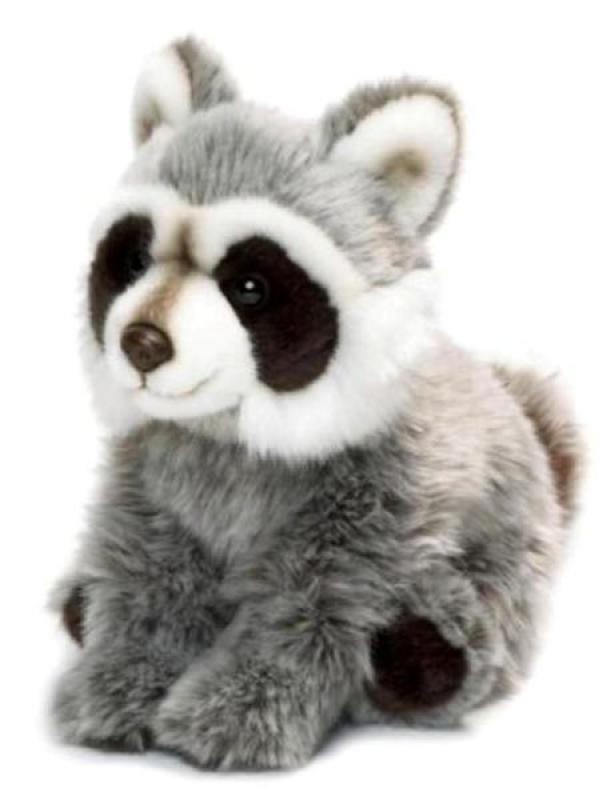 Peluche Raton Laveur Assis Unitoys - 25 Cm - Neuve