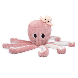 Peluche Pieuvre Rose Maman et Bebe Filou Ptipotos