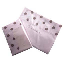 Drap de Lit et Taie Oreiller Bisous Rose