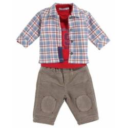 Ensemble Chemise Tee-Shirt et Pantalon Camel 12 Mois