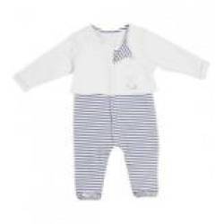 Ensemble Combilong et Cardigan Marine Gris