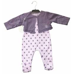 Ensemble Combilong et Cardigan Porcelaine
