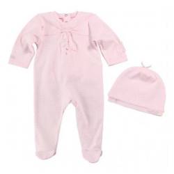 Pyjama et Bonnet à Pois Rose