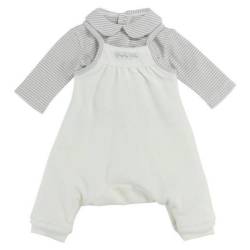 Ensemble Salopette et Tee-Shirt Ecru