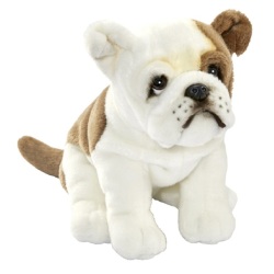 Peluche Bulldog Français Assis - 30 cm