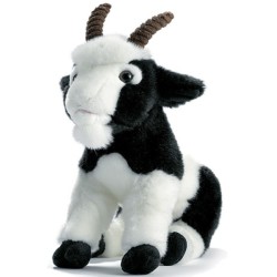 Peluche Chèvre Noire et Blanche 26 cm