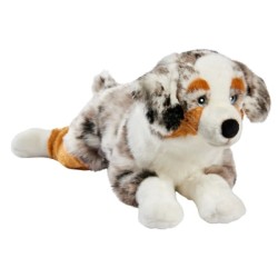 Peluche Chien Berger Australien Couché - 60 cm