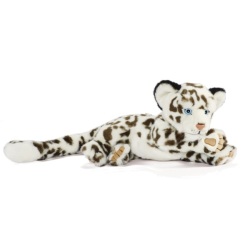 Peluche Léopard des Neiges Couché - 32 cm