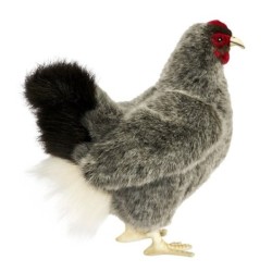 Peluche Poule Grise - 31 cm