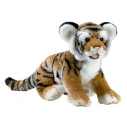 Peluche Tigre Brun Couché - 35cm