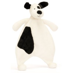 Doudou Chien Noir et Crème Bashful Comforter