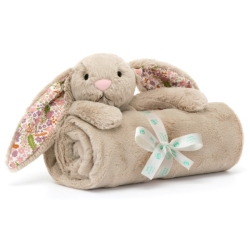 Doudou Couverture Lapin Beige Bashful Blossom