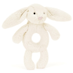 Peluche Hochet Lapin Crème Bashful