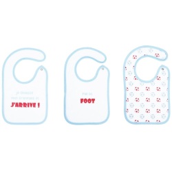Lot de 3 Bavoirs Naissance Imprimés Foot