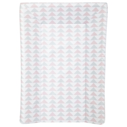 Matelas à Langer Luxe Géométrique rose et gris - 50 x 70 cm