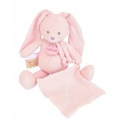 Peluche Pantin Lapin Lange Misty Rose