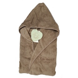 Peignoir Marron Coton Biologique - 4 Ans