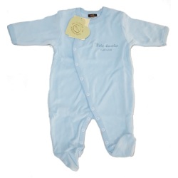Pyjama Bleu Coton Biologique - 12 Mois