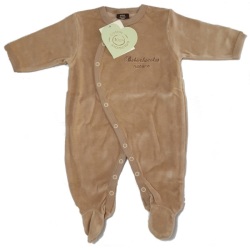 Pyjama Marron Coton Biologique - 6 Mois