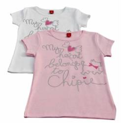 Tee-Shirt Manches Courtes Basic Rose - 6 Ans
