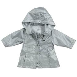 Blouson Imperméable Gris Argenté