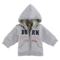 Blouson Sweat Zippé Capuche Gris