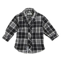 Chemise Manches Longues à Carreaux Noir