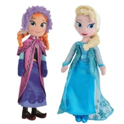 Lot 2 Peluches Elsa et Anna La Reine des Neiges - 25 cm