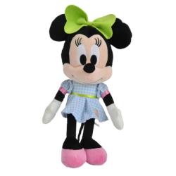 Peluche Minnie Robe Bleue à Carreaux - 25 cm