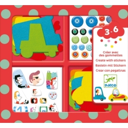 Coffret Créer avec des Gommettes J aime les voitures