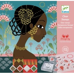 Coffret Tampons Transparents Motifs et Parures