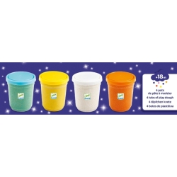 4 Pots de Pâte à modeler Pailletées