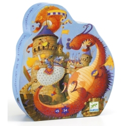 Puzzle Silhouette Vaillant et le Dragon
