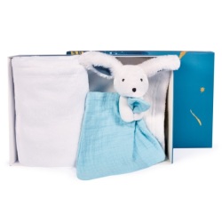 Coffret Plaid et Doudou Lapin Happy Pop