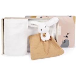 Coffret Plaid et Doudou Lapin Happy Wild