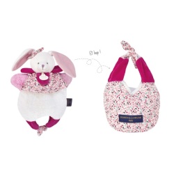 Doudou Amusette Lapin Cerise