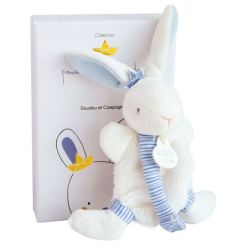 Doudou Attache Sucette Lapin Matelot Poudre de Perlidoudou
