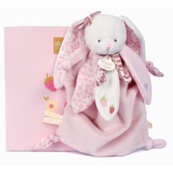 Doudou Lapin Vanille Fraise