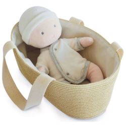 Doudou Poupon avec Couffin Gris