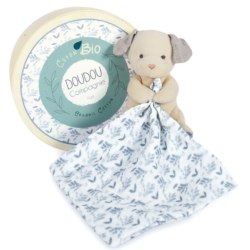 Peluche Chien Bleu avec Doudou Botanic Bio