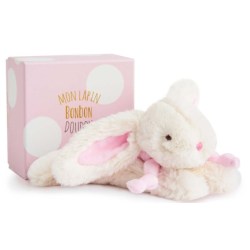 Peluche Lapin Bonbon Rose - 16 cm