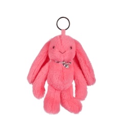 Peluche Lapin Fleurette Corail Bijou de Sac