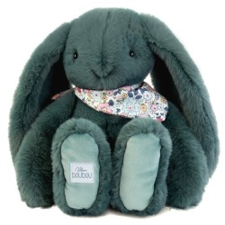 Peluche Lapin Fleurette Eucalyptus - 35 cm