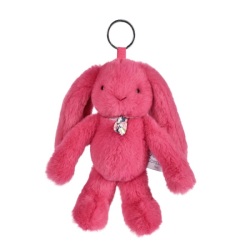 Peluche Lapin Fleurette Fuchsia Bijou de Sac
