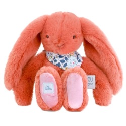 Peluche Lapin Fleurette Terracotta - 25 cm