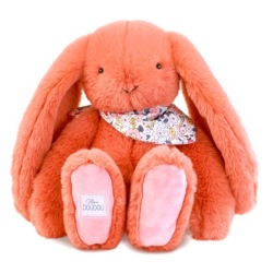 Peluche Lapin Fleurette Terracotta - 35 cm