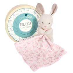 Peluche Lapin Rose avec Doudou Botanic Bio