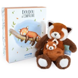 Peluche Panda Roux et Bébé Unicef